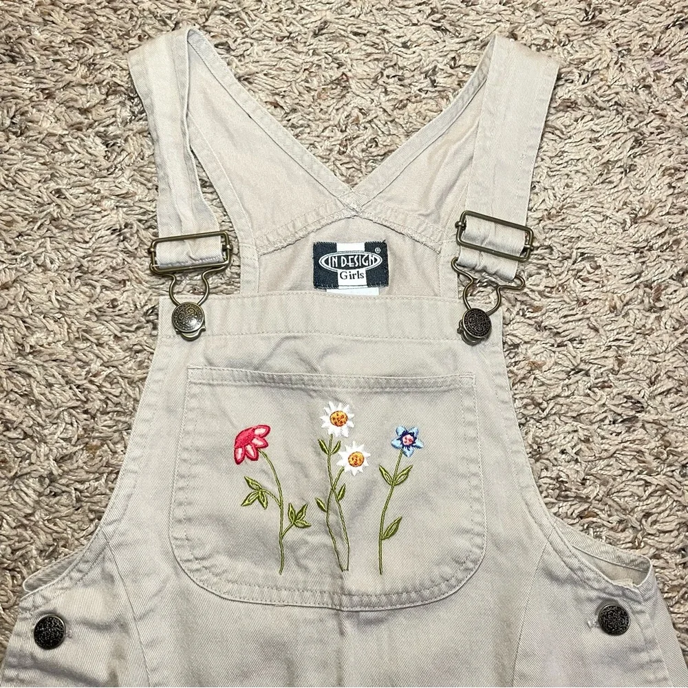 Vintage In Design girls floral‎ overall dress size 10